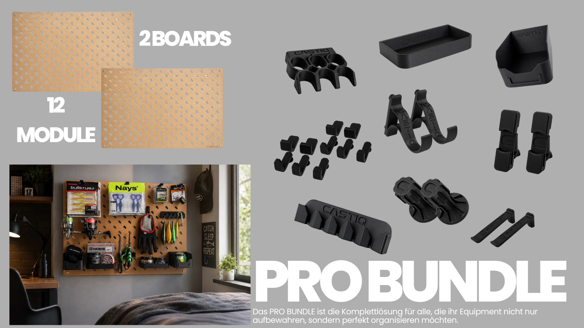 Pro Bundle – Großes Angelwand-Komplettset mit 2 BOARDs